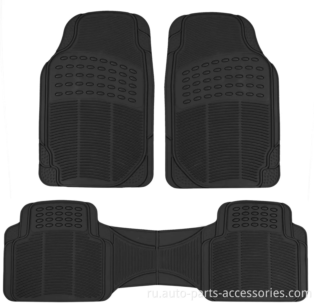 Proliner Original 3pc Heavy Duty Front & Ared Rubber Swork Mats для автомобильного внедорожника Van & Truck, All Peather Protection Universal Fit